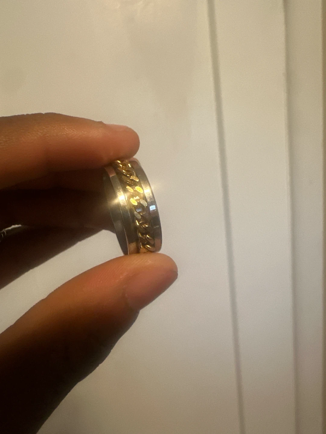 Chain Spinner Ring gold and silver - photo 4