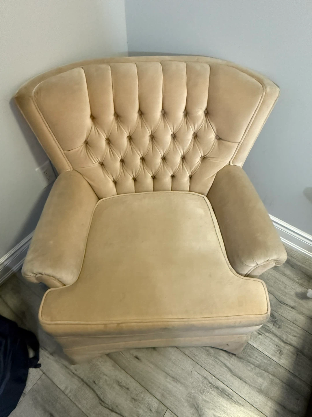Vintage Tufted Accent Chair - Cream