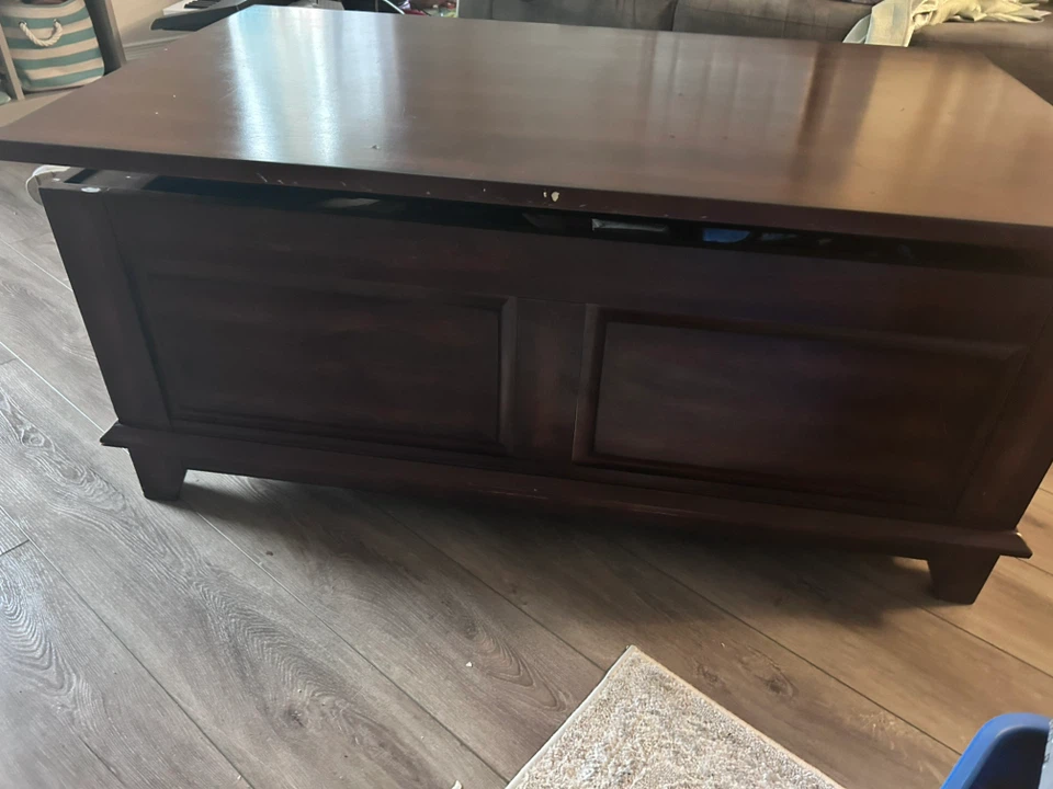Dark Brown Coffee Table with Storage - photo 2