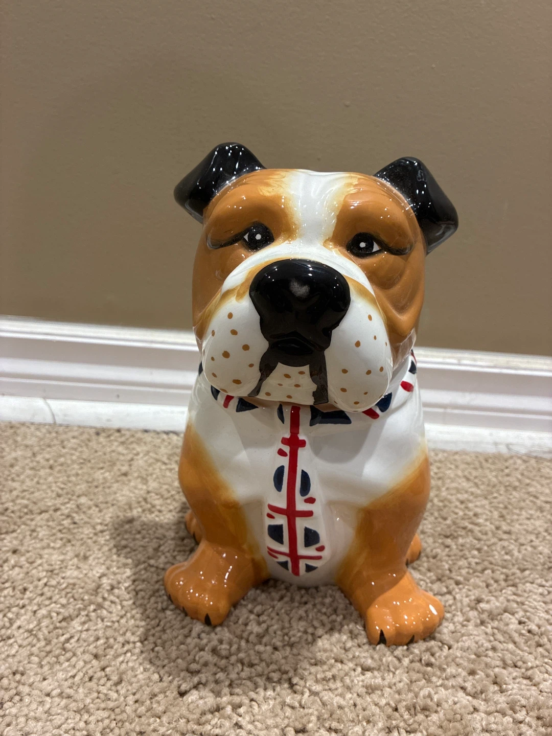 Ceramic Bulldog Cookie Jar