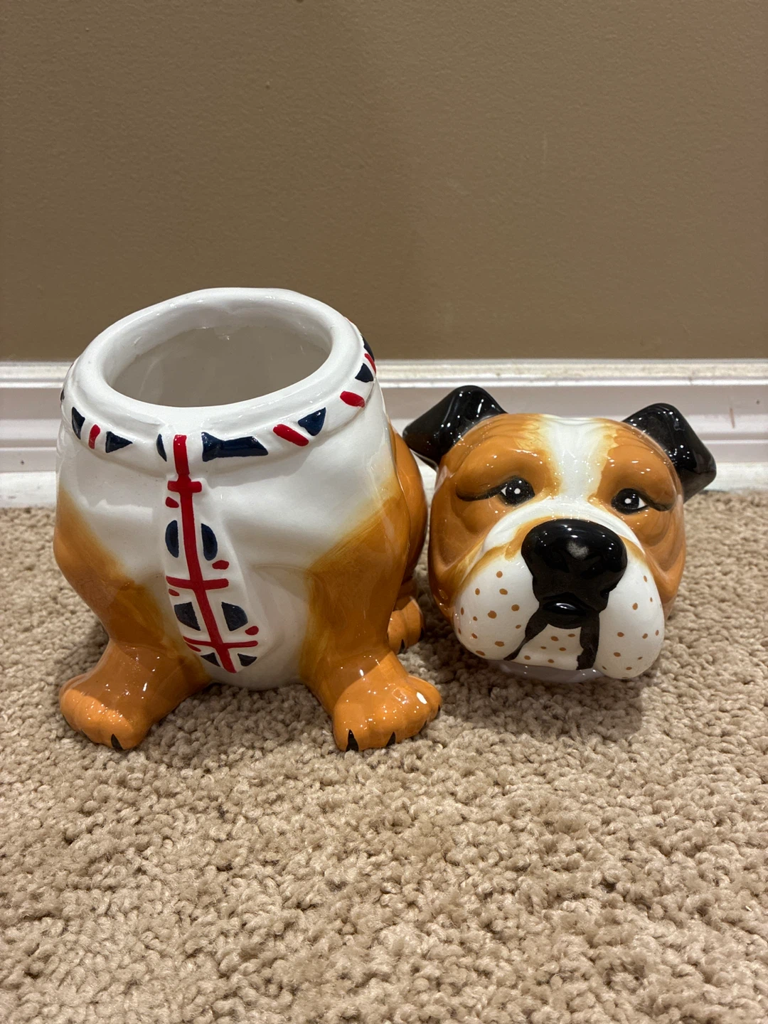 Ceramic Bulldog Cookie Jar - photo 2