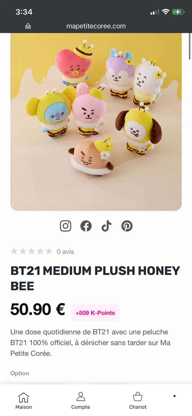 BT21 Shooky Honeybee Plush - photo 5