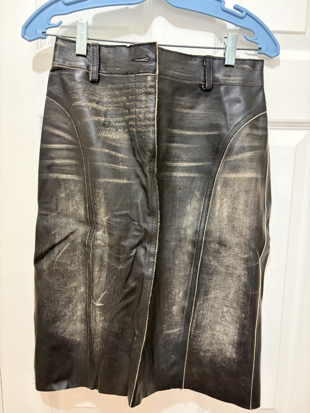 Black Leather skirt (size euro 42) - photo 2