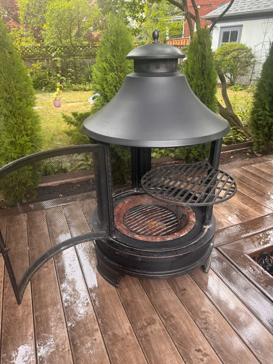 Outdoor Fireplace with Grill - photo 2