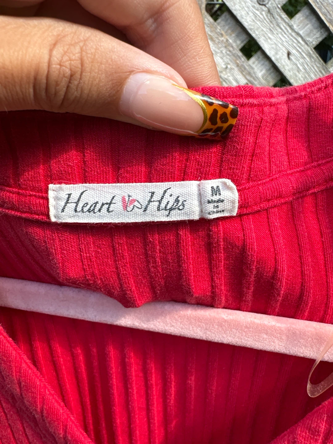 Heart & Hips Red Ribbed Dress- M - photo 2