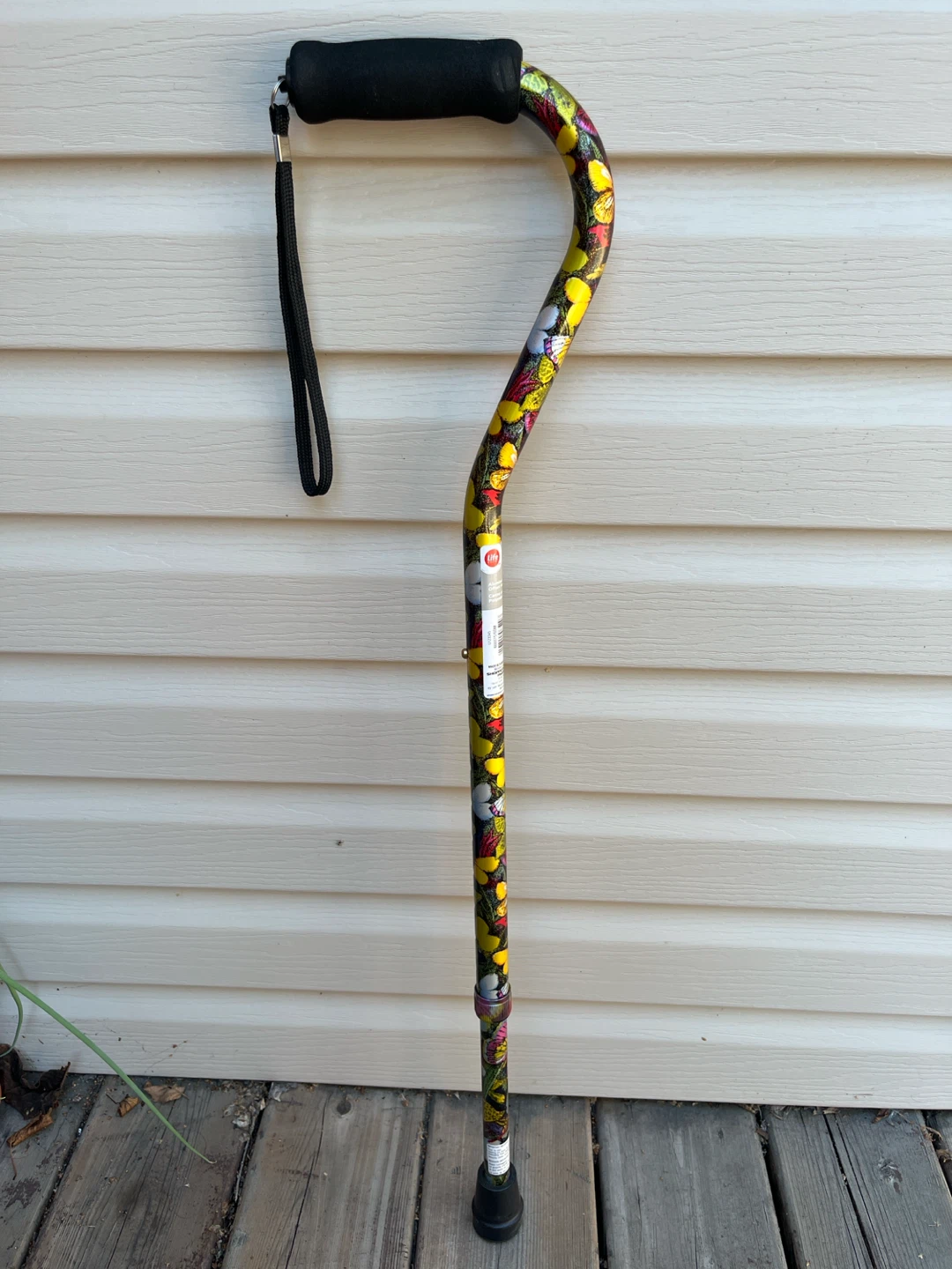 Life Alert Adjustable Cane with Butterfly Print - photo 2