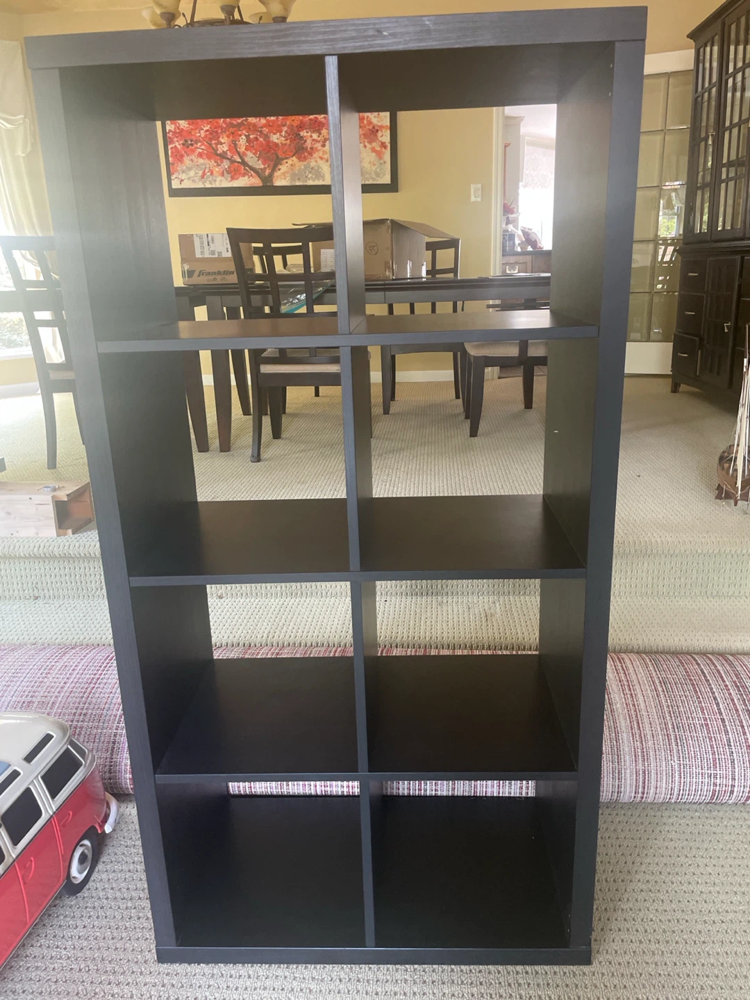 Black 8-Cube Storage Shelf Unit