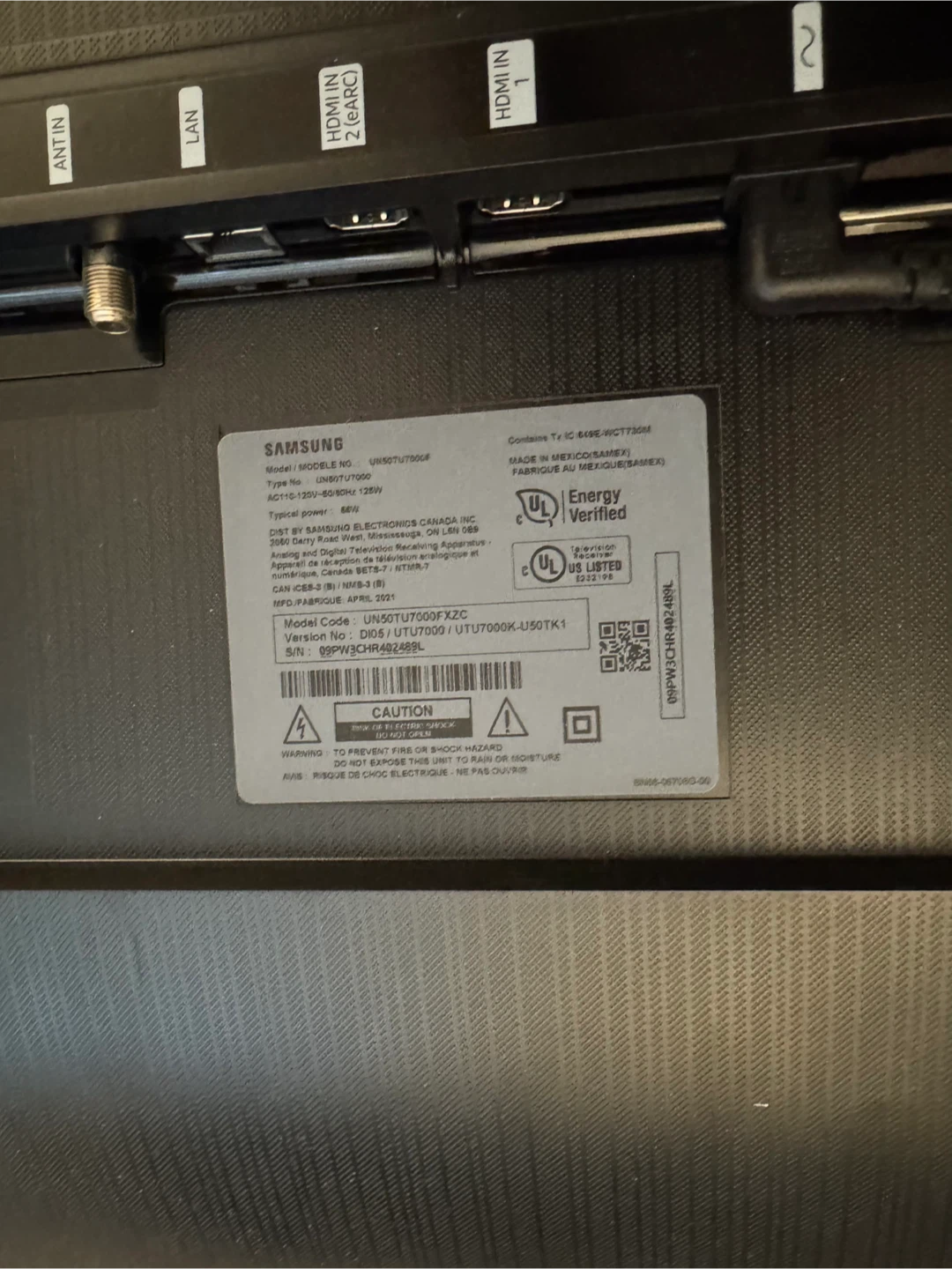 Samsung 50” 4K Smart TV – For Parts / Repair - photo 4