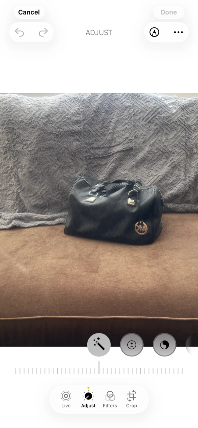 Michael Kors Black Leather Satchel Handbag