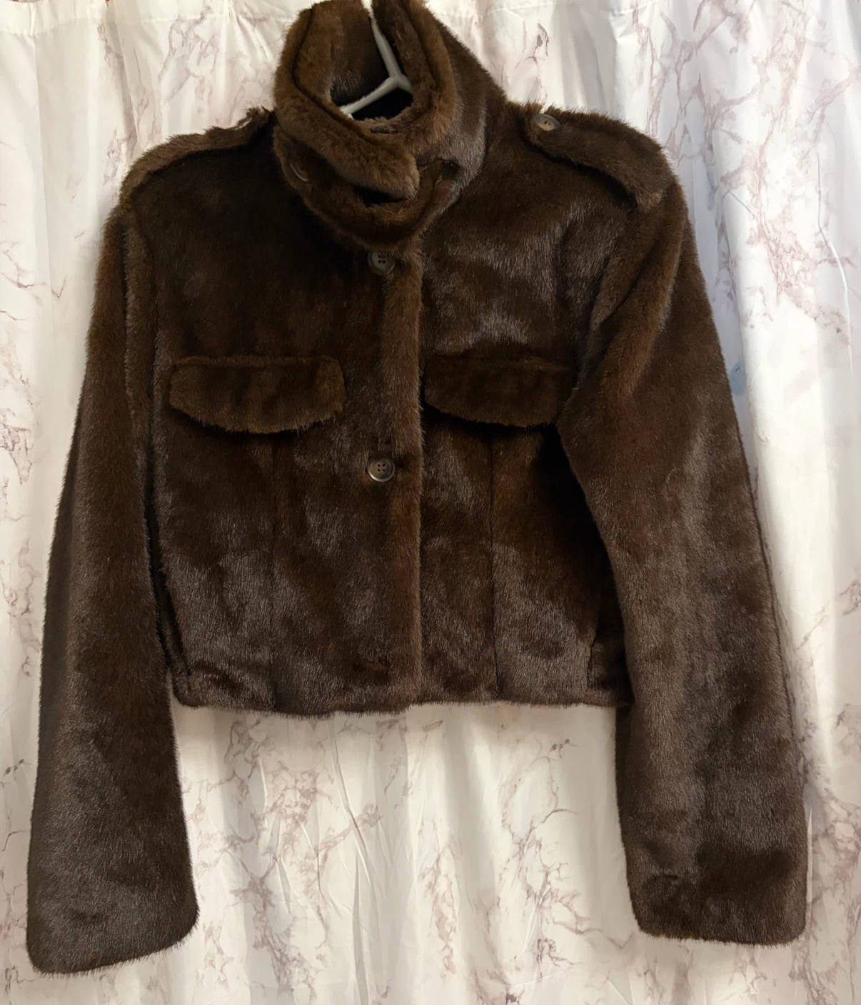 Zara Faux Fur Cropped Jacket - photo 2