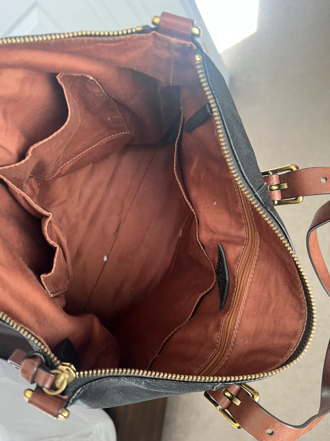 Fossil Black Leather Tote Bag - photo 3