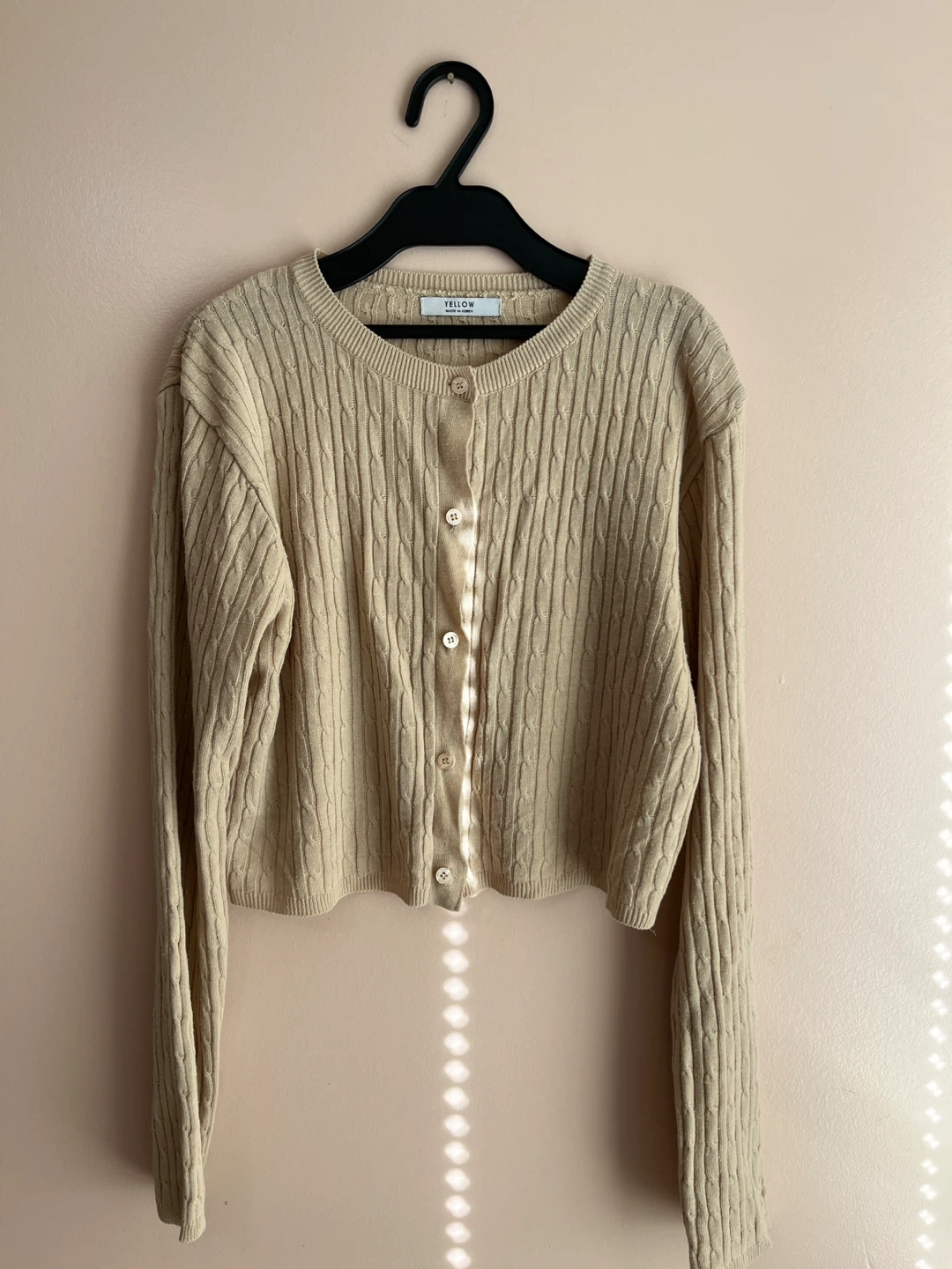 Beige Knit Cardigan
