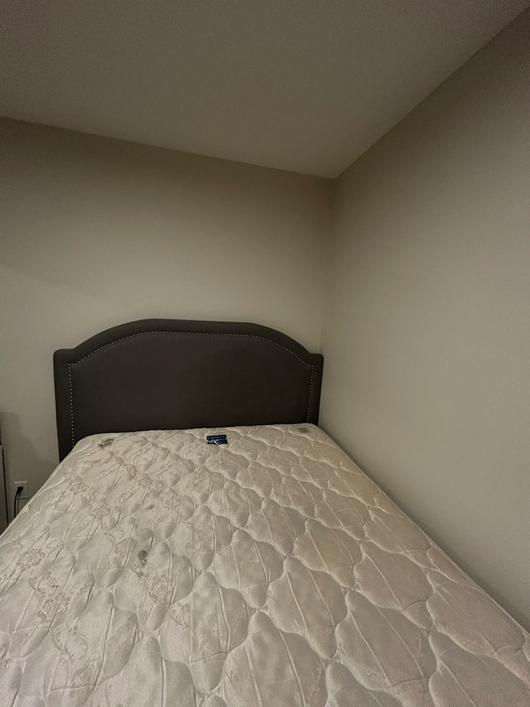 Grey Upholstered Bed with mattress - photo 2