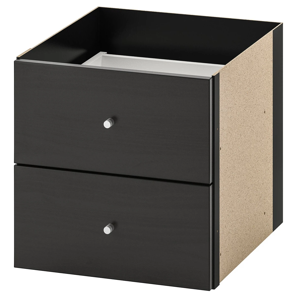 IKEA KALLAX Insert with 2 Drawers, Black-Brown – NEW/Sealed - photo 2