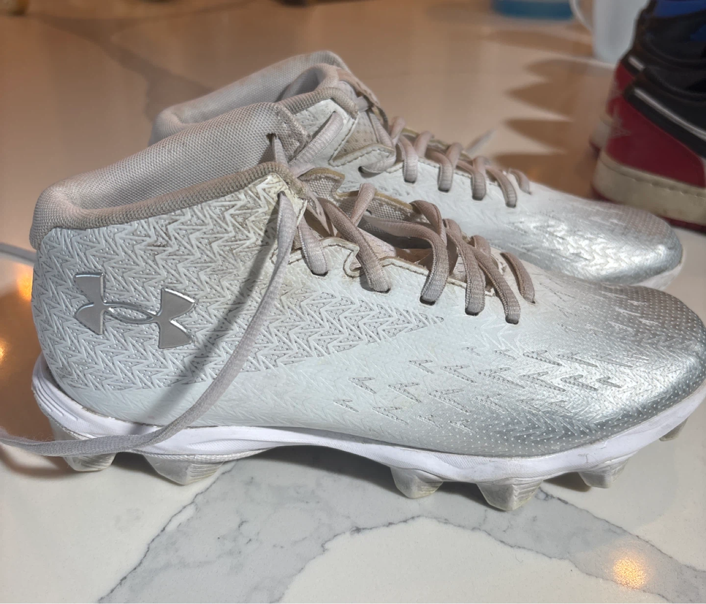 Under Armour White Football Cleats