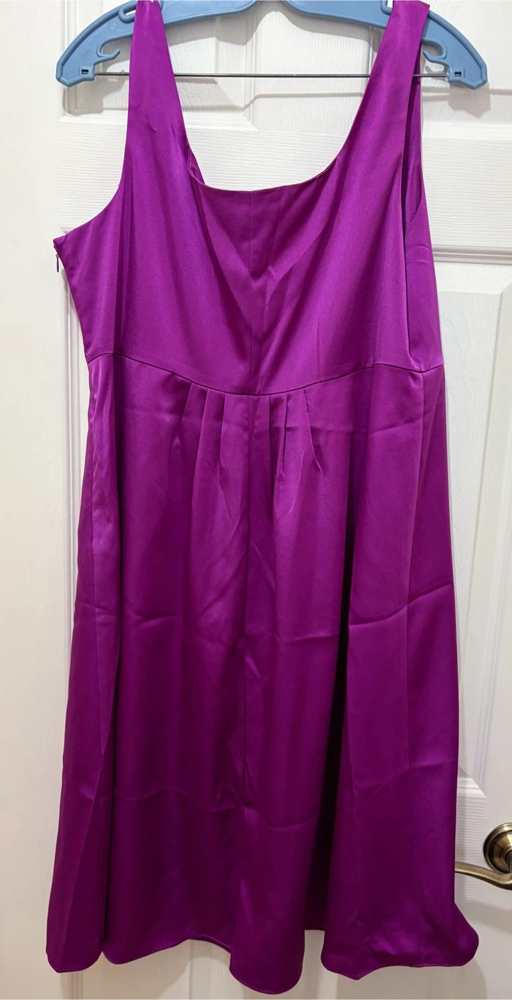 Calvin Klein Purple Satin Dress Size 14 - photo 4