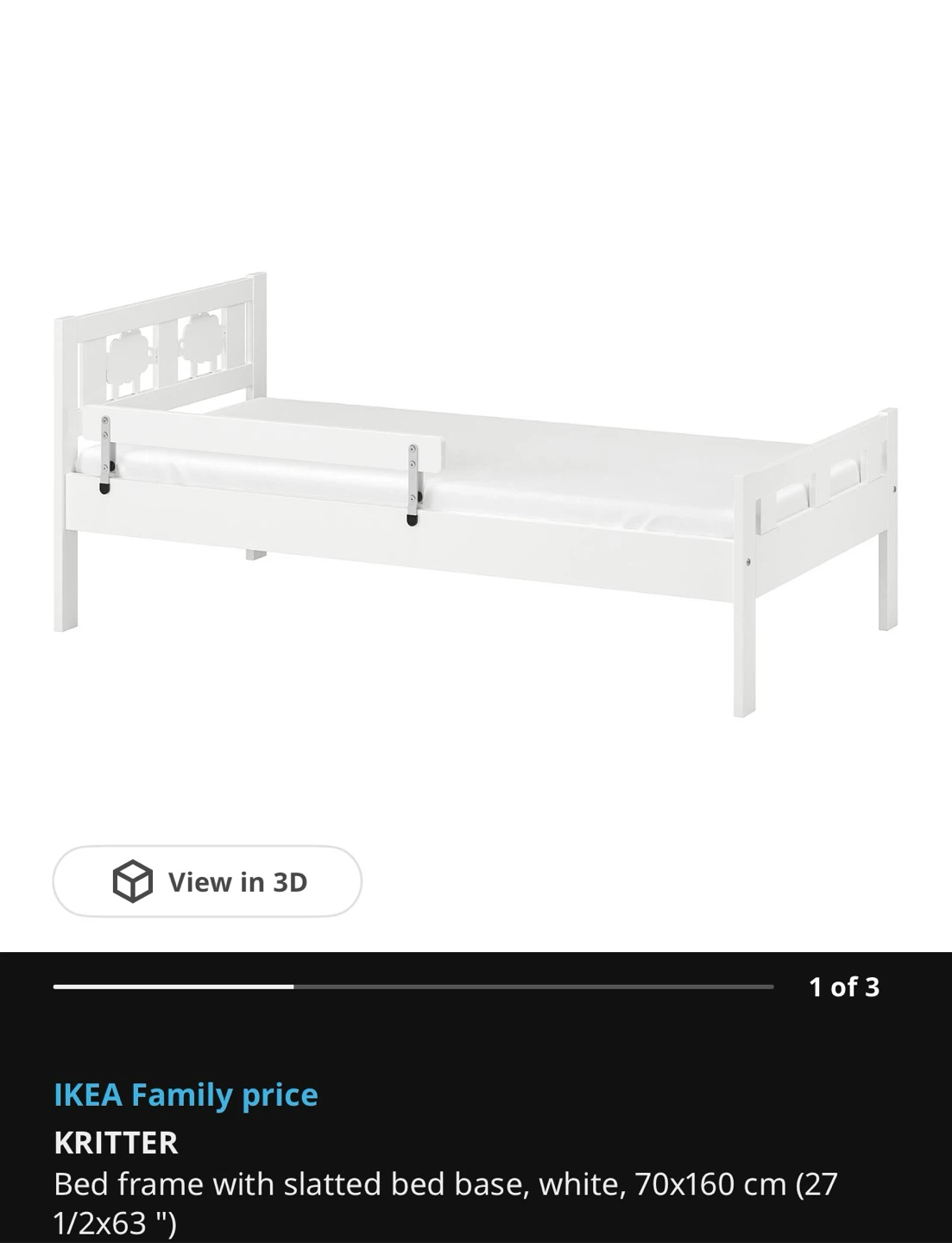 IKEA Kids’ Bed + Mattress – 70 × 160 cm - photo 2