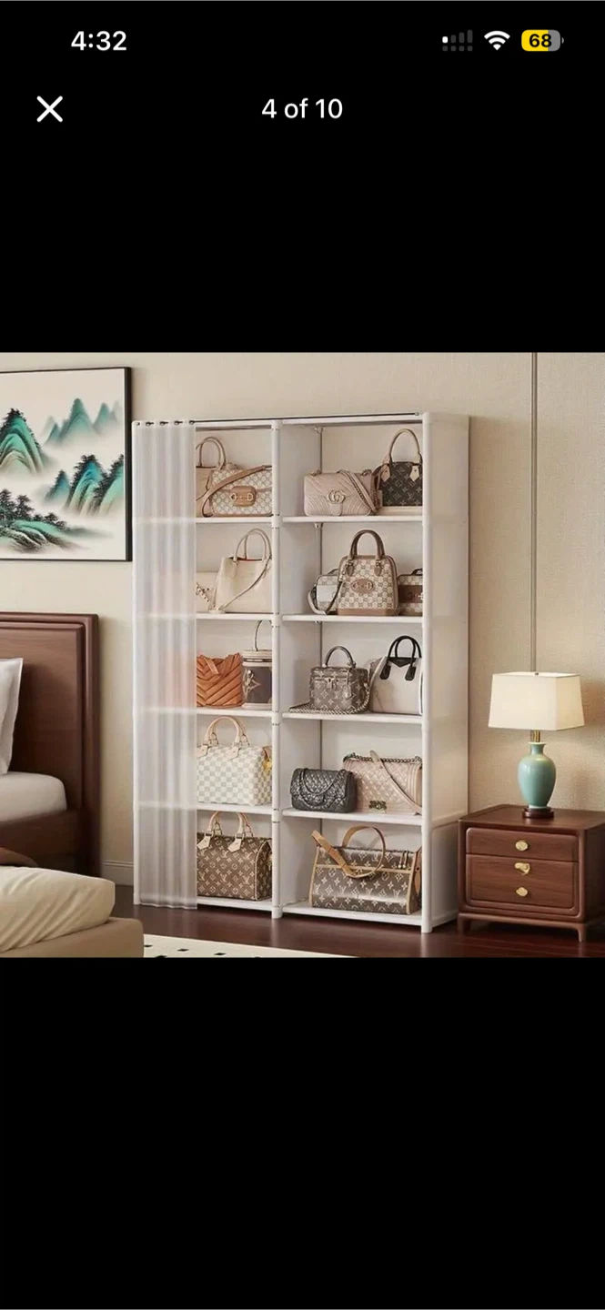 10-Cube Storage Shelf with Dustproof Cover - photo 3