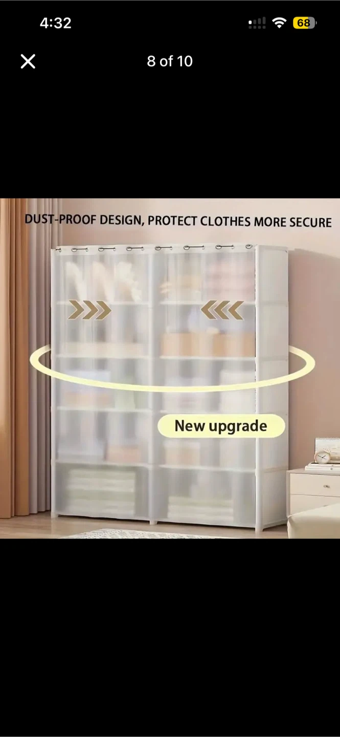 10-Cube Storage Shelf with Dustproof Cover - photo 4