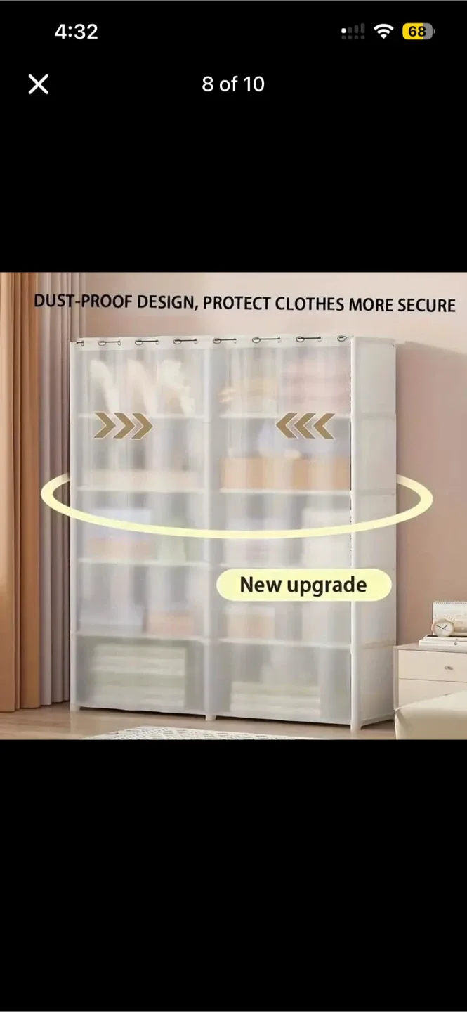10-Cube Storage Shelf with Dustproof Cover - photo 4