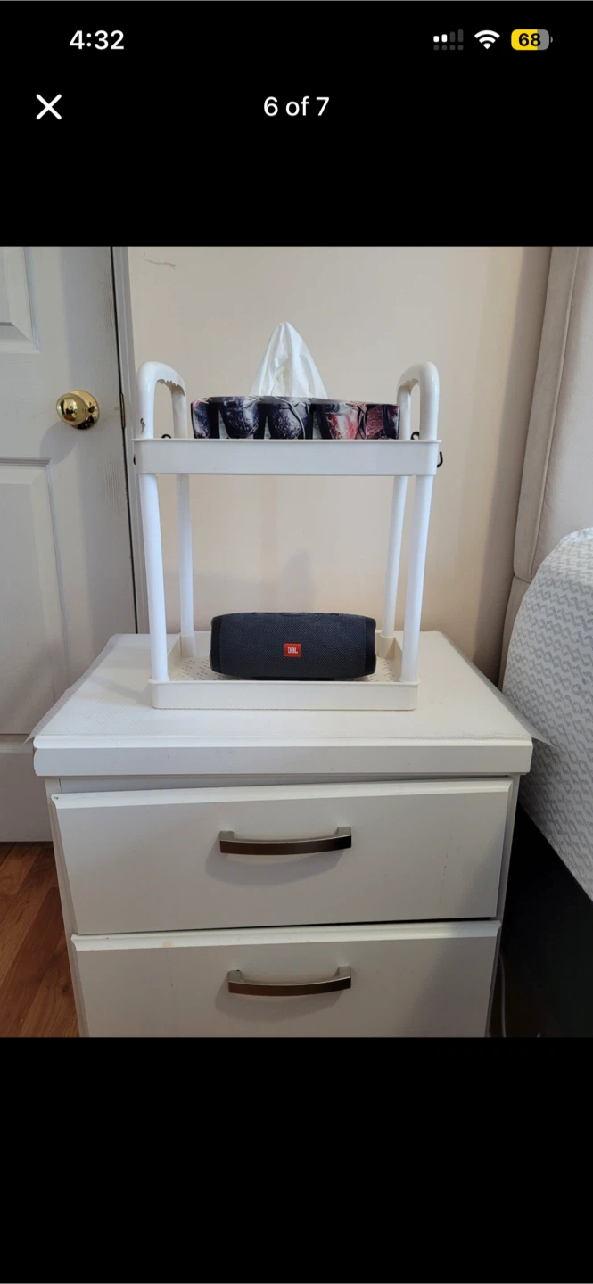 White 5-Tier Rolling Storage Cart - photo 2