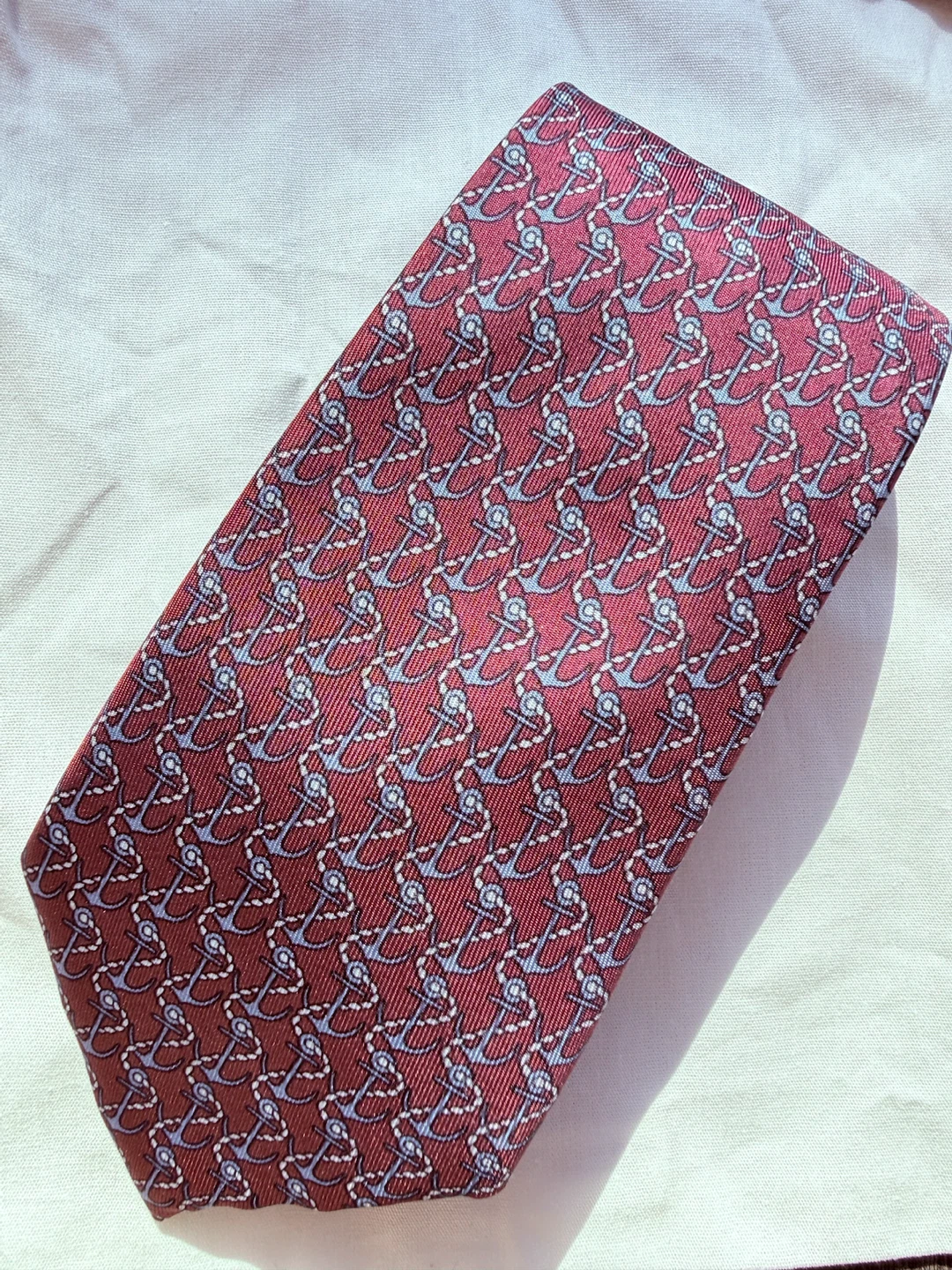 Hermès Silk Tie 100% authentic made in France purple