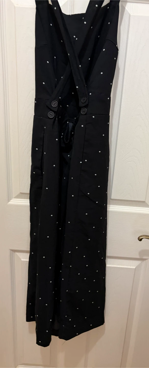 Black Polka Dot Jumpsuit Size S - photo 4