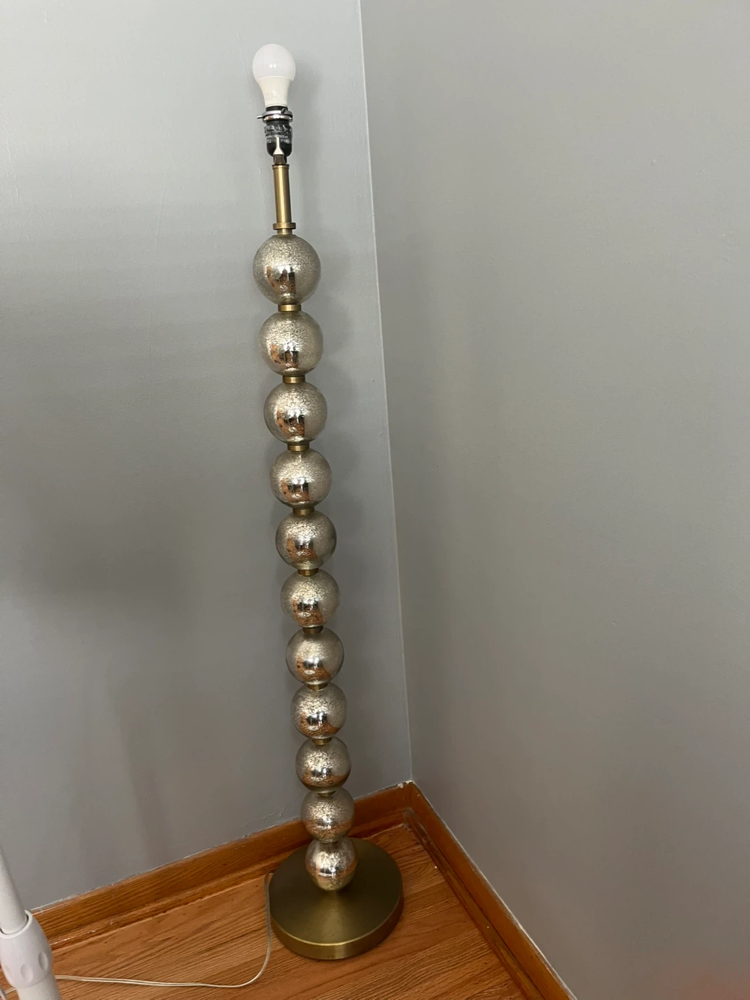 Silver Orb Floor Lamp