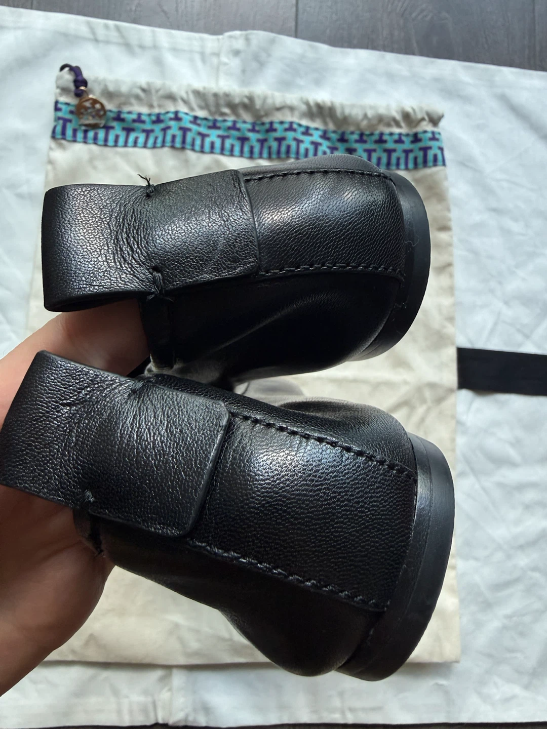 Tory Burch Black Leather Ballet Flats size 9 - photo 5