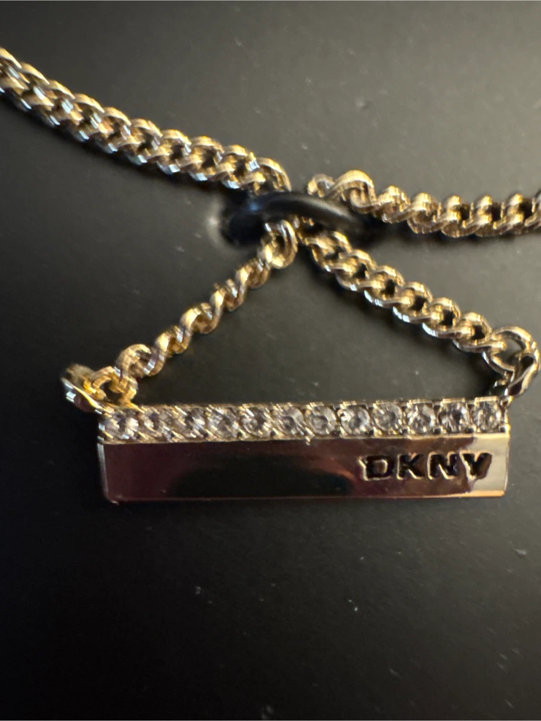 NEW DKNY Gold Tone Necklace and Earring Set - photo 4