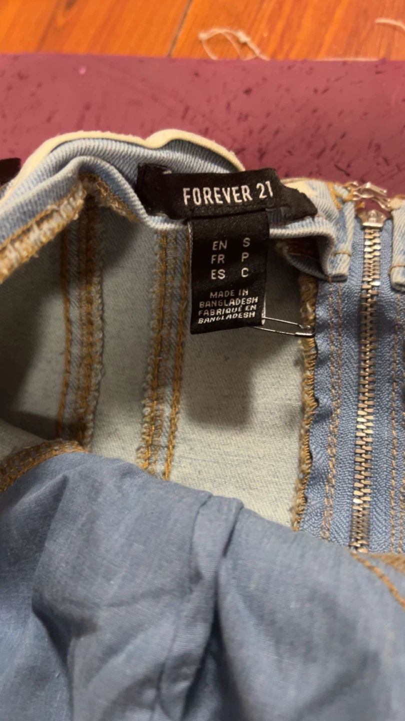 Forever 21 Denim Strapless Dress Size S - photo 2