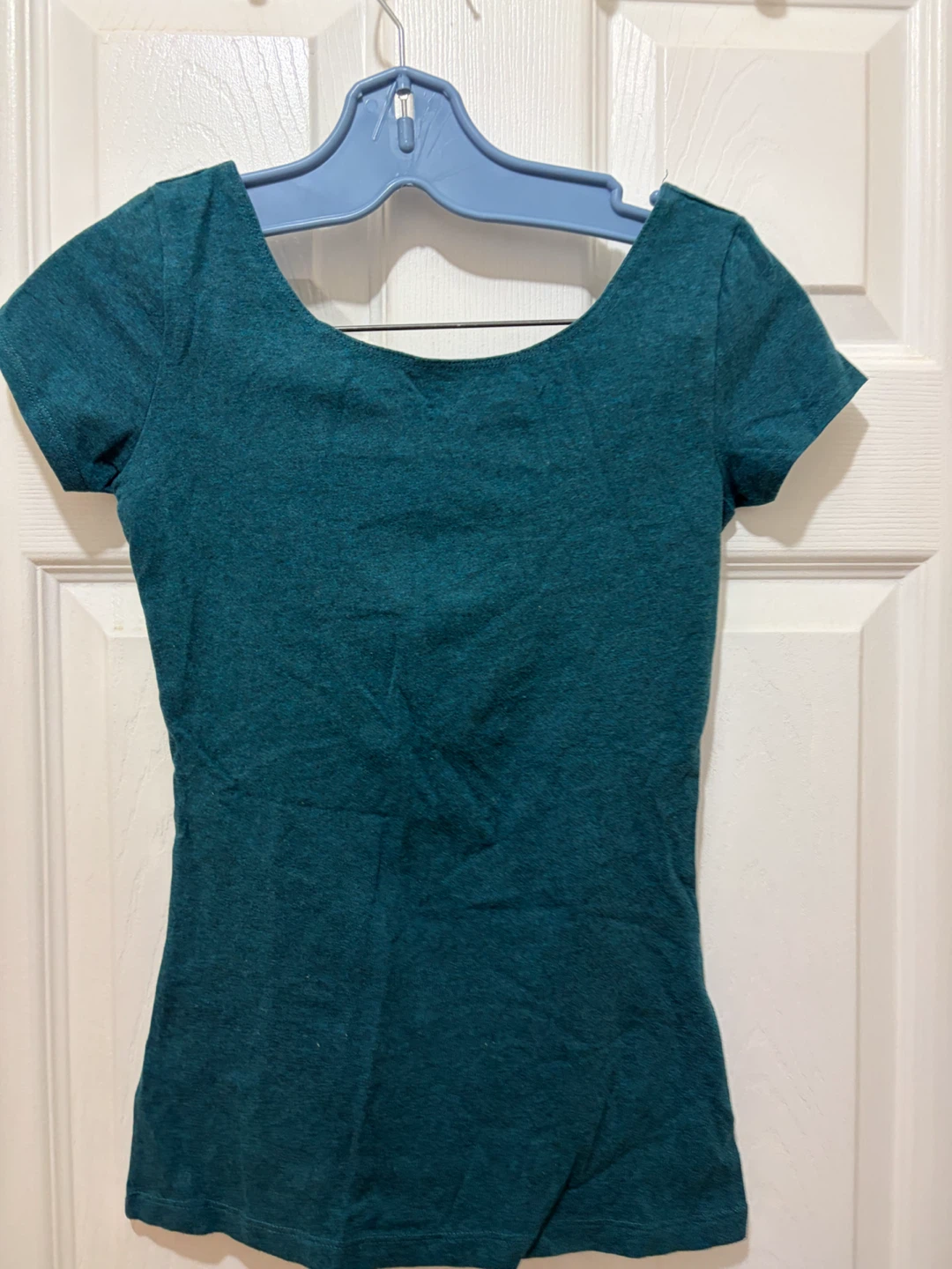 Teal Cutout Back T-shirt Size XS