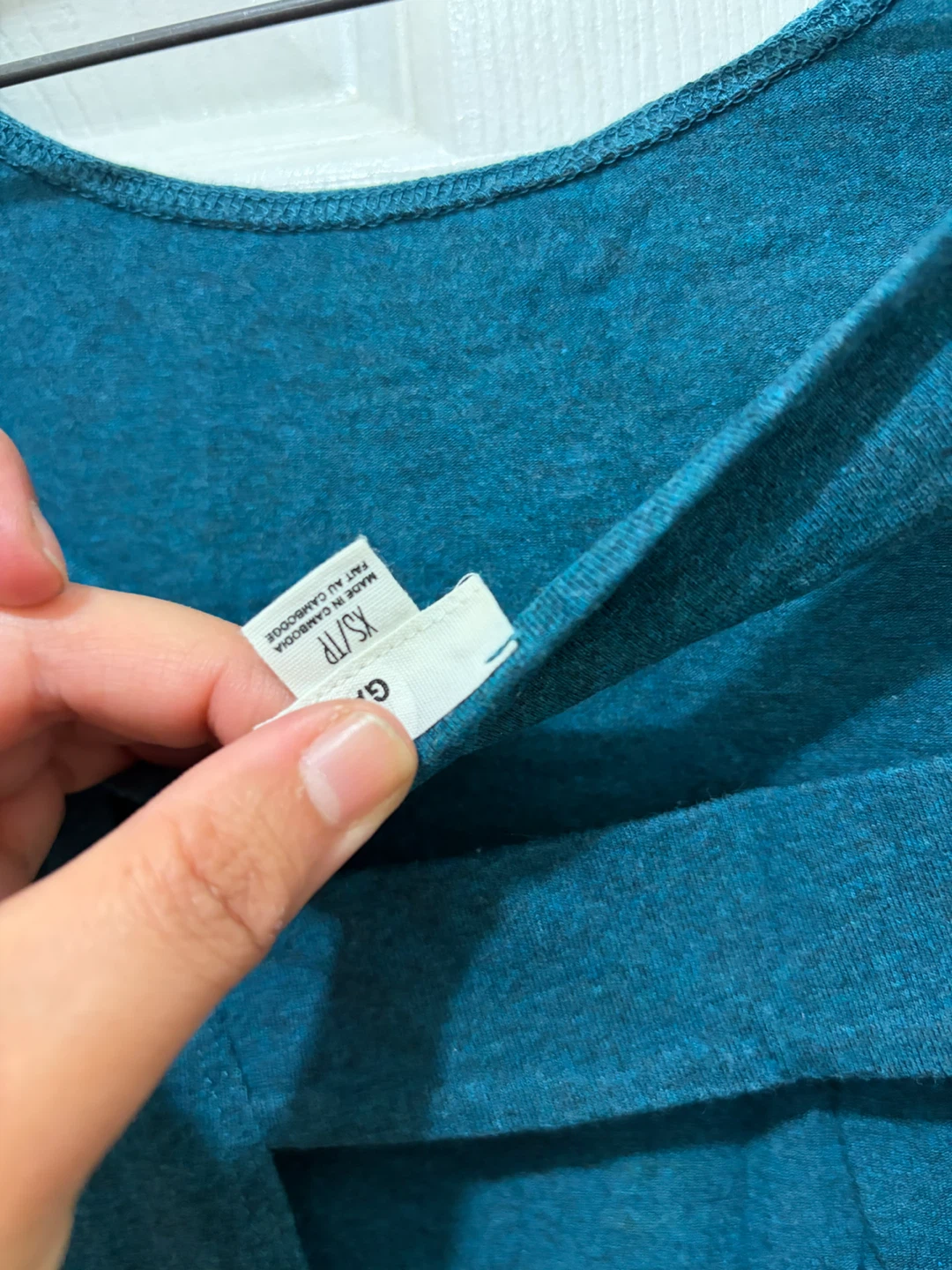 Teal Cutout Back T-shirt Size XS - photo 3