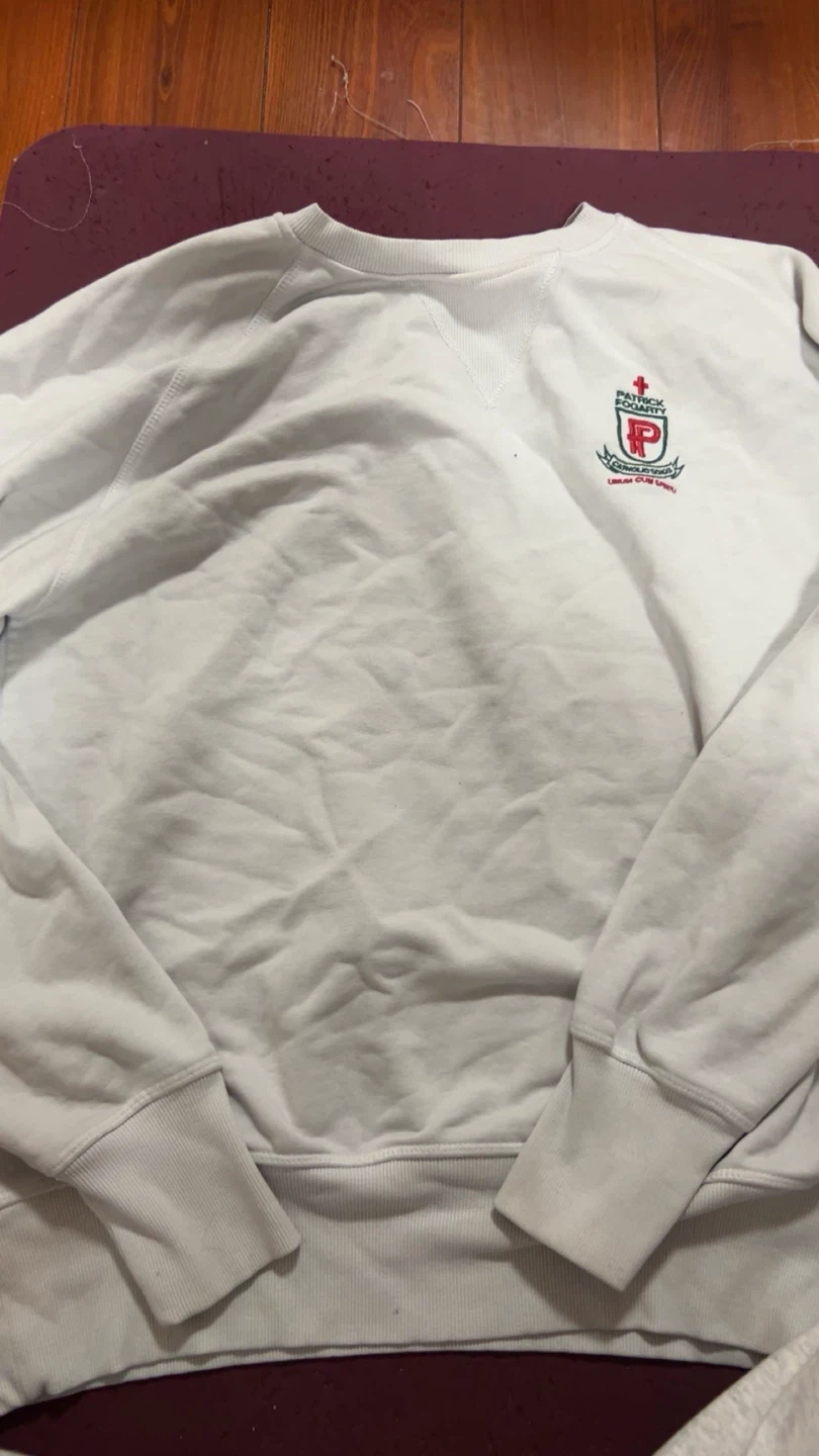 White Patrick Fogarty Crewneck Sweatshirt