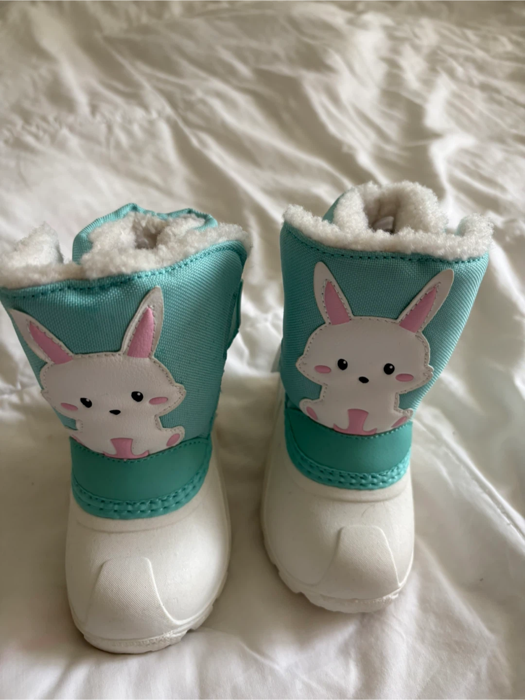 Bunny Aqua Toddler Snow Boots Size 5
