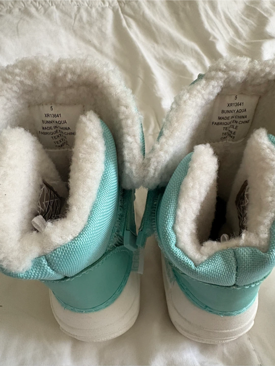 Bunny Aqua Toddler Snow Boots Size 5 - photo 2