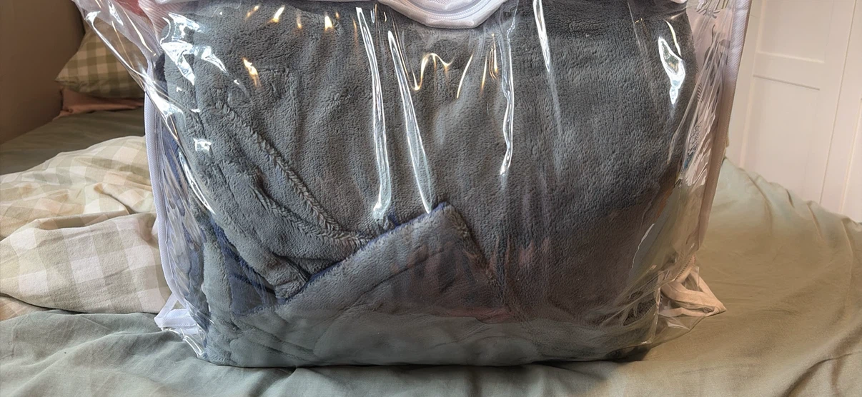 Grey Plush electric warm Blanket [Single size]