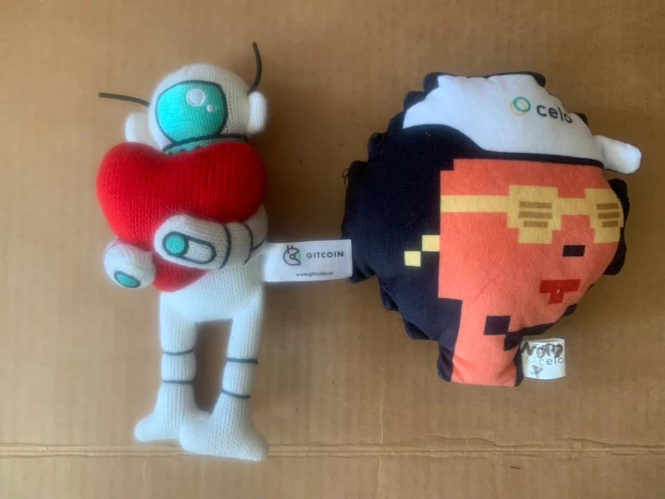 Gitcoin and Celo Promotional Plush Toys