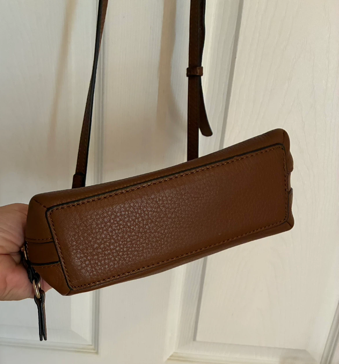 Vince Camuto Brown Leather Dome “Katja” Crossbody Bag - photo 4