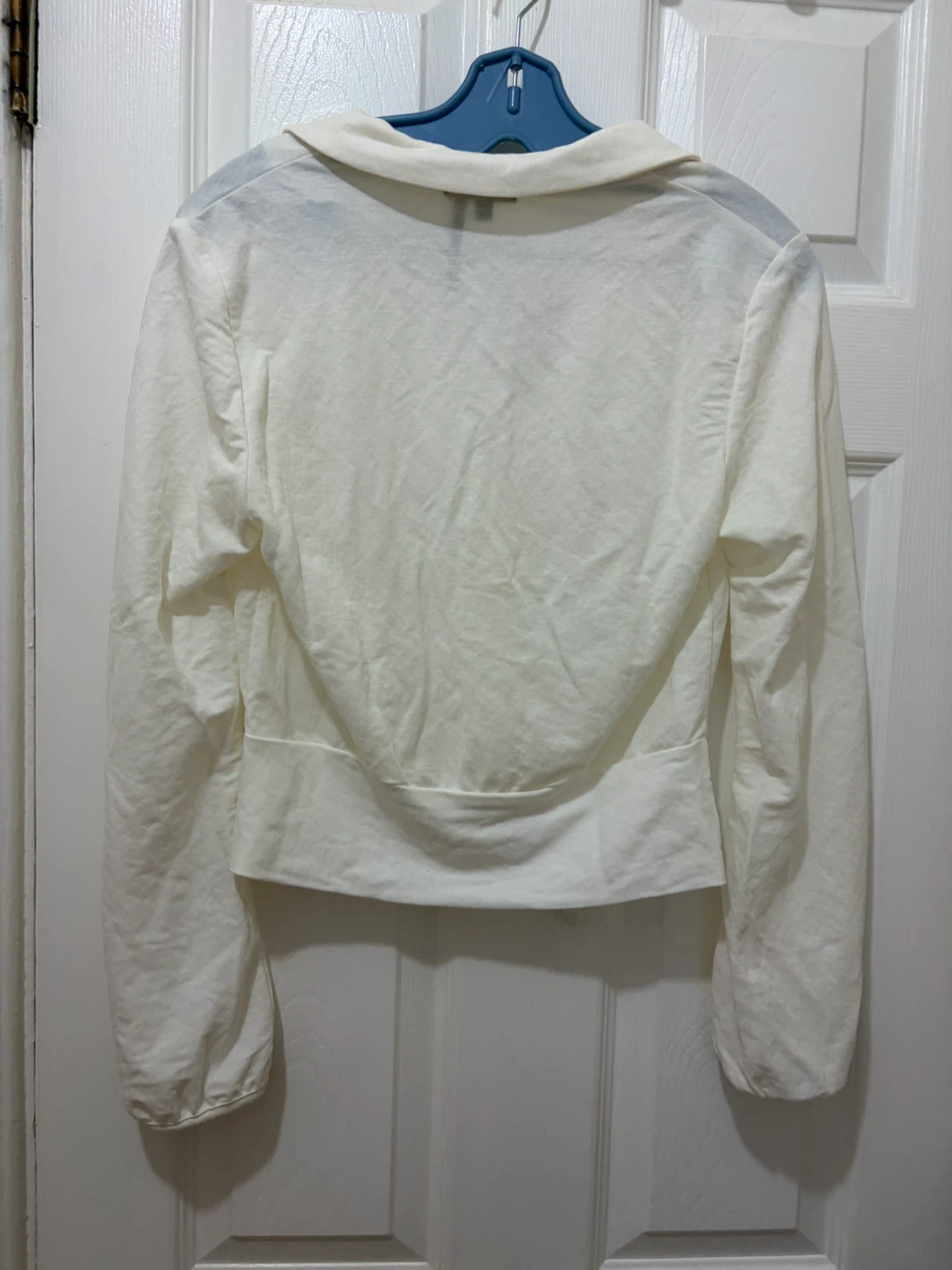 Dynamite White Cropped Blazer with Tie Front Size XS - photo 3