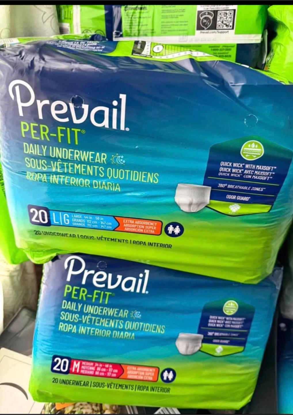 2 boxes Prevail Per-Fit Daily Underwear