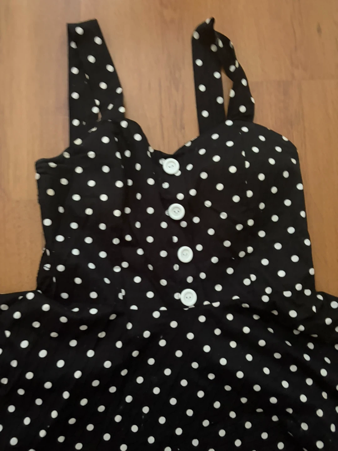 Sara Black Polka Dot Dress Size L - photo 2