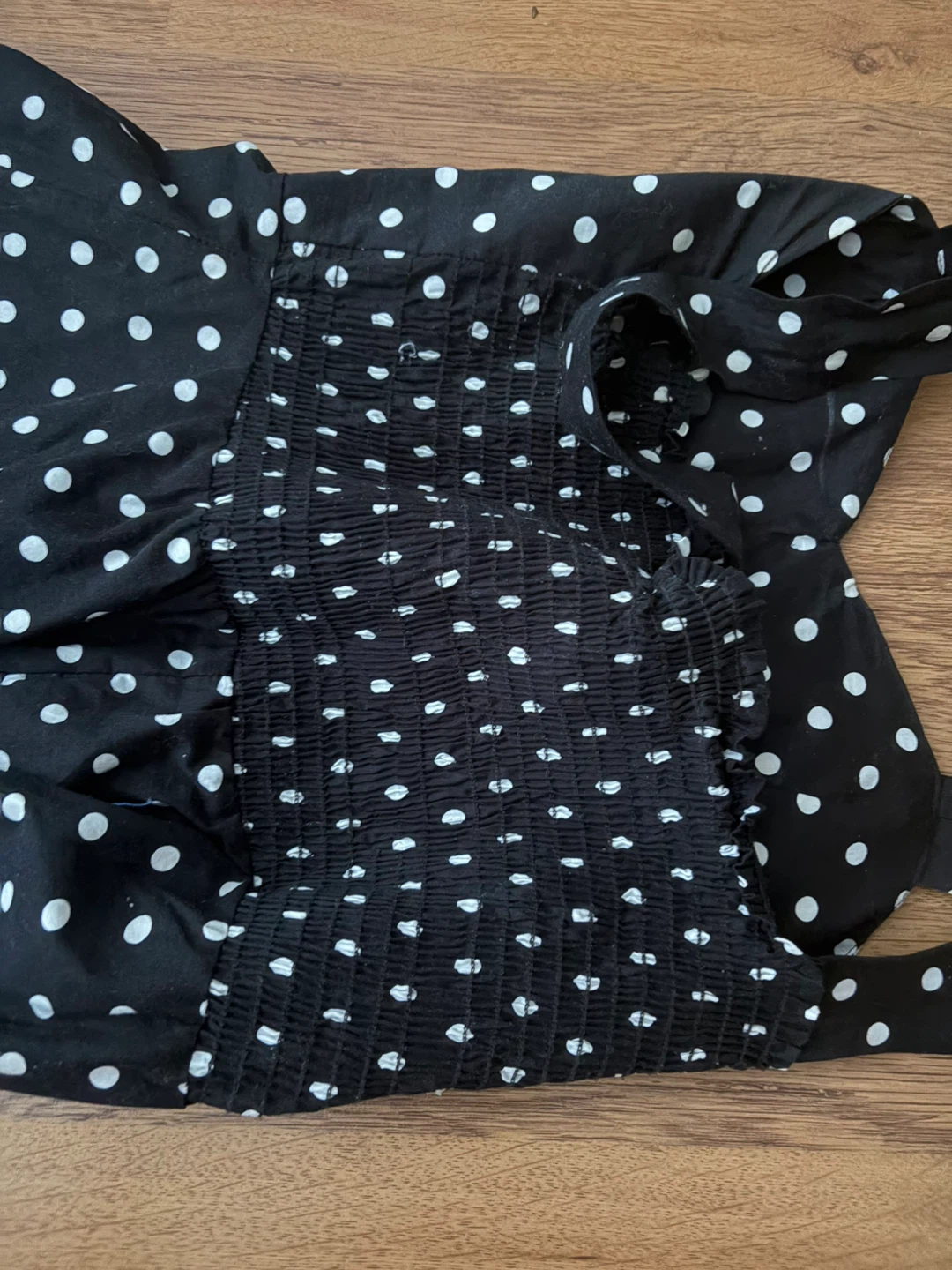 Sara Black Polka Dot Dress Size L - photo 4