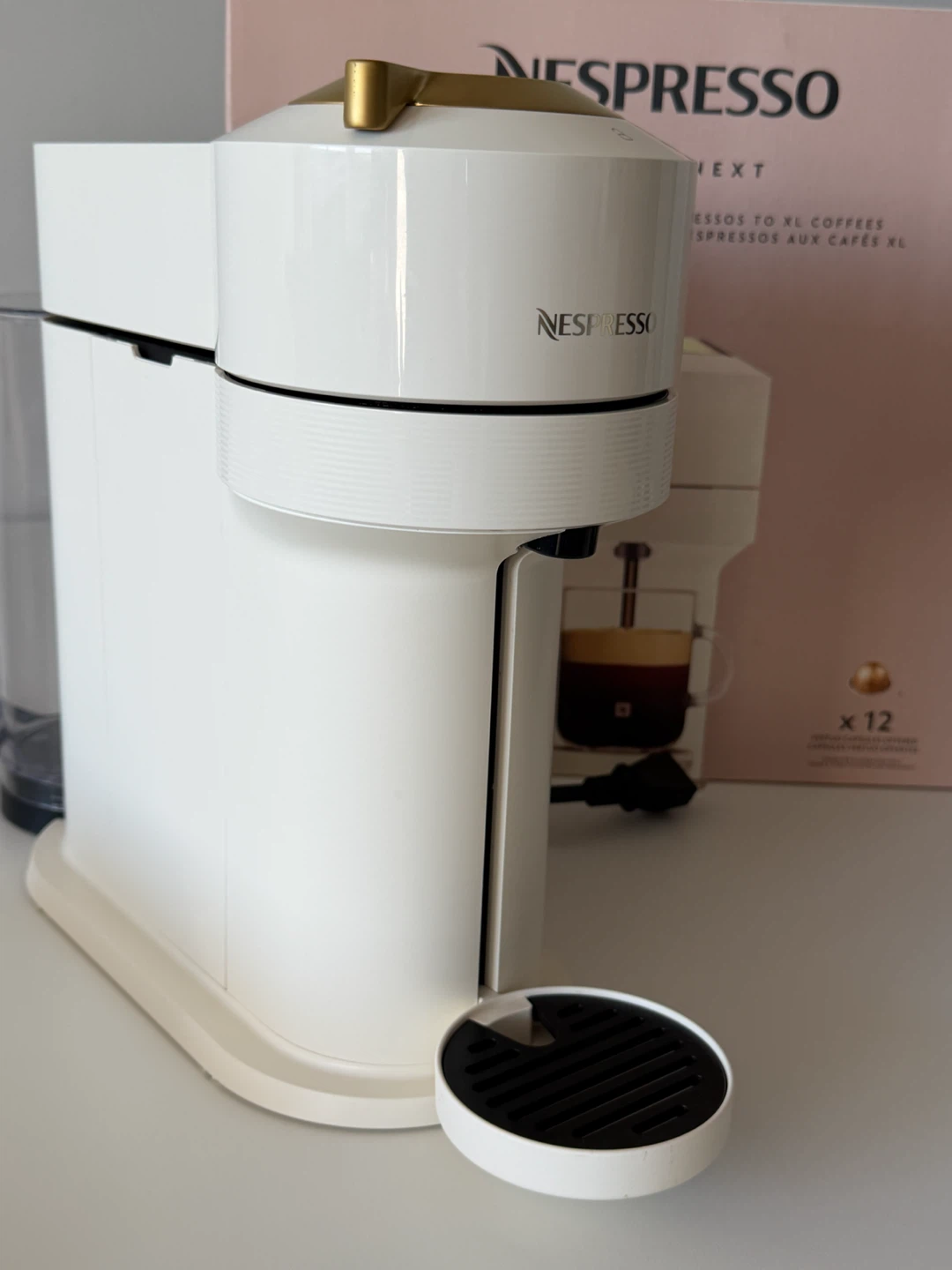 Nespresso Vertuo Next Coffee Machine - White & Gold - photo 2