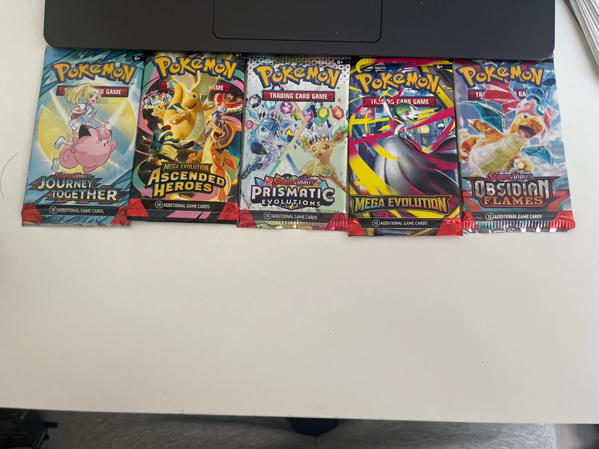 Pokemon Trading Card Game Booster Packs (5 Pack Bundle)