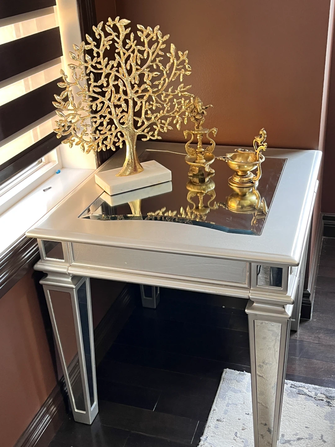 Silver Mirrored End Table set