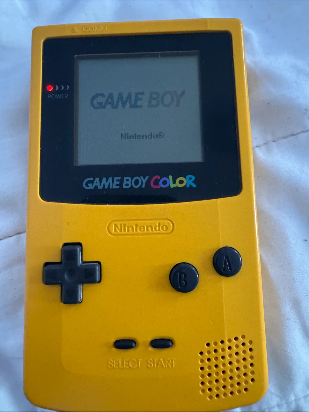 Nintendo Game Boy Color Yellow + F-1 Race Game