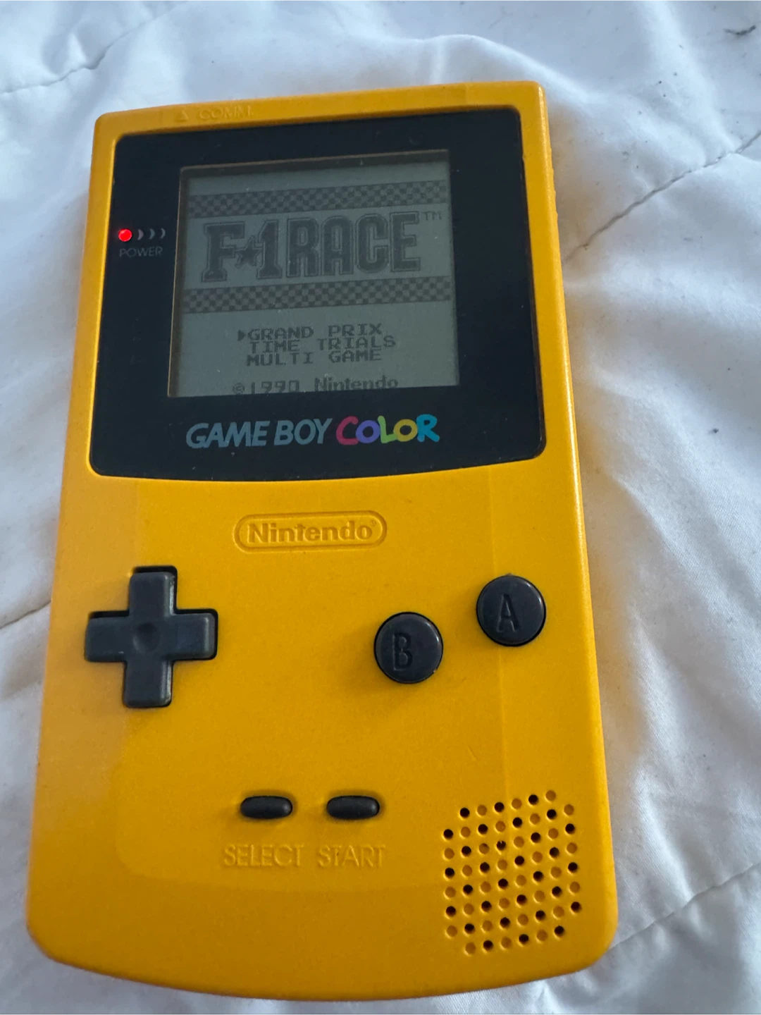 Nintendo Game Boy Color Yellow + F-1 Race Game - photo 2