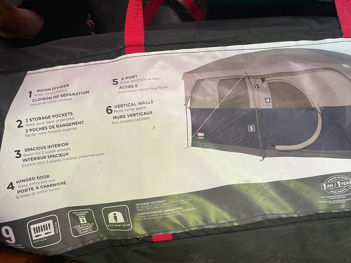 Coleman Hampton 2-room 9-person Tent / Large Tent - photo 4