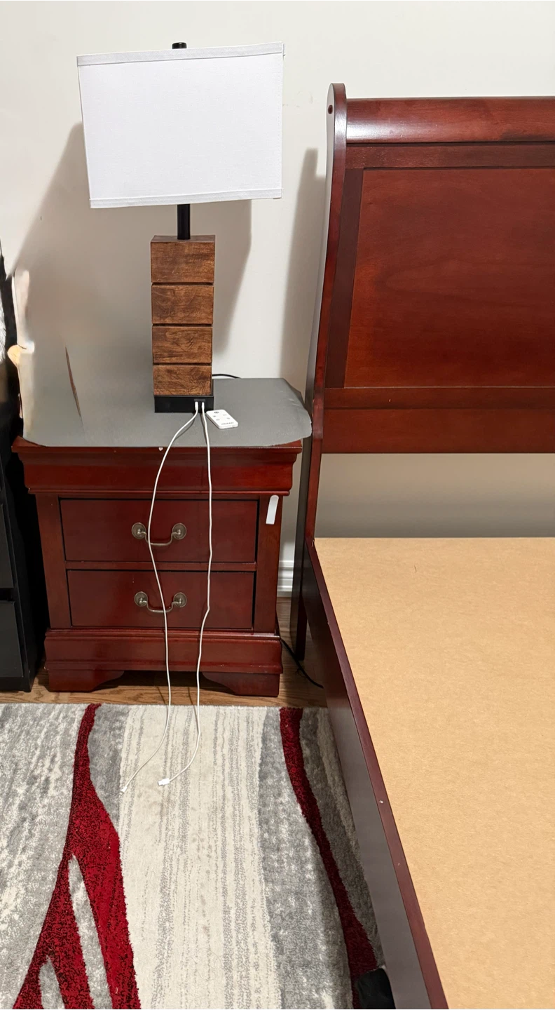 Queen size Wooden Sleigh Bed Frame - photo 3